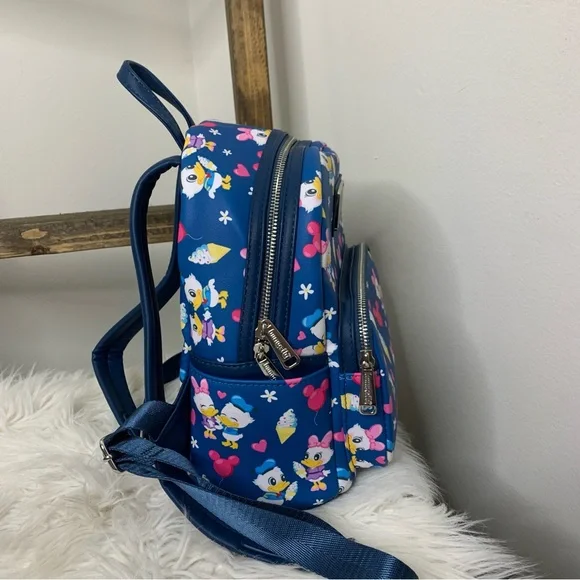 Loungefly Donald and Daisy Love Loungefly Mini Backpack - Picture 5 of 7